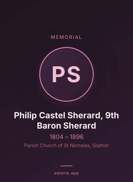 Memorial portrait of Philip Castel Sherard, 9th Baron Sherard