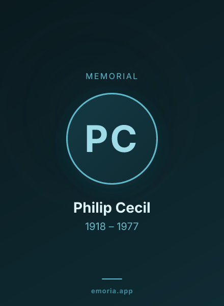 Memorial portrait of Philip Cecil