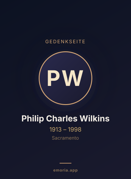 Gedenkportrait von Philip Charles Wilkins