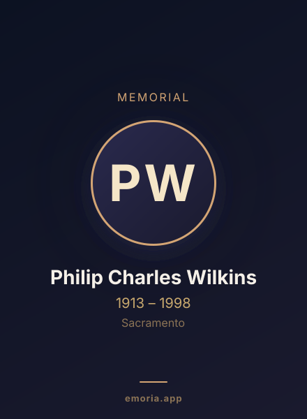 Memorial portrait of Philip Charles Wilkins