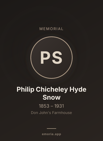 Memorial portrait of Philip Chicheley Hyde Snow