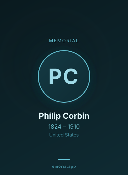 Memorial portrait of Philip Corbin