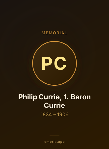 Memorial portrait of Philip Currie, 1. Baron Currie