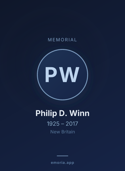 Memorial portrait of Philip D. Winn