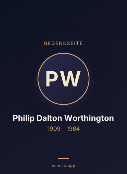 Gedenkportrait von Philip Dalton Worthington