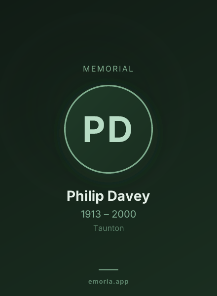 Memorial portrait of Philip Davey