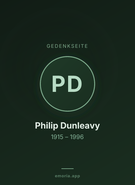 Gedenkportrait von Philip Dunleavy