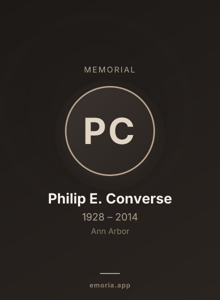 Memorial portrait of Philip E. Converse