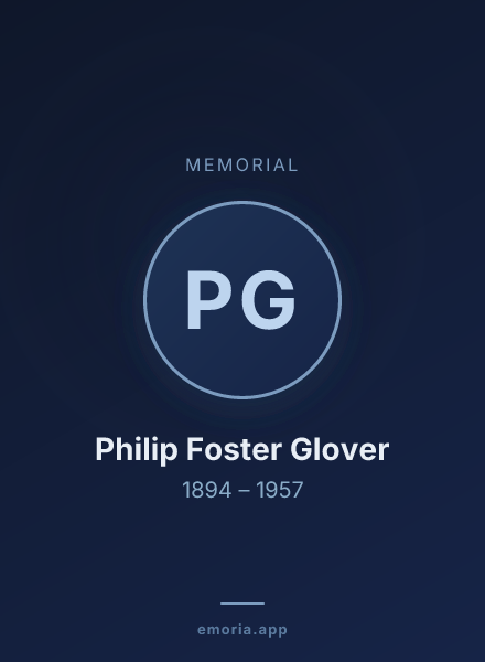 Memorial portrait of Philip Foster Glover