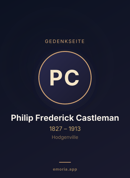 Gedenkportrait von Philip Frederick Castleman