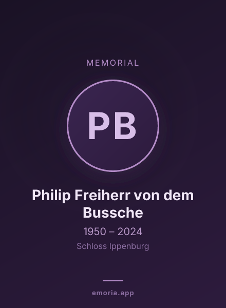 Memorial portrait of Philip Freiherr von dem Bussche