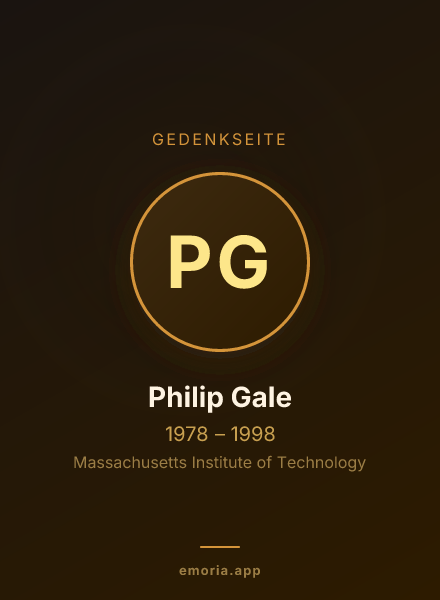 Gedenkportrait von Philip Gale