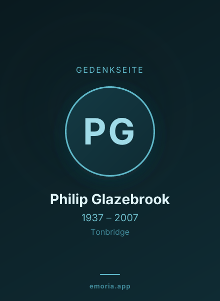 Gedenkportrait von Philip Glazebrook