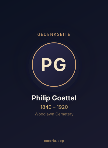 Gedenkportrait von Philip Goettel