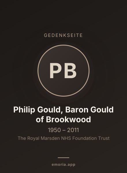 Gedenkportrait von Philip Gould, Baron Gould of Brookwood