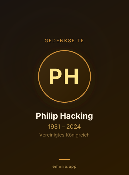 Gedenkportrait von Philip Hacking