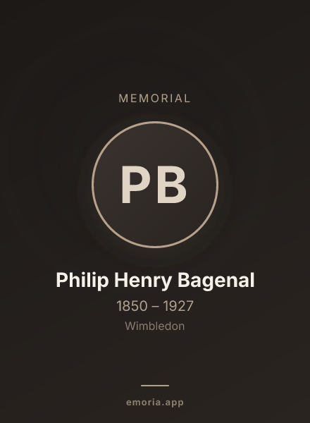 Memorial portrait of Philip Henry Bagenal