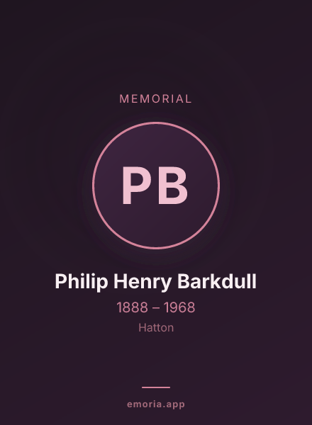 Memorial portrait of Philip Henry Barkdull