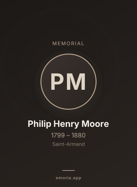 Memorial portrait of Philip Henry Moore