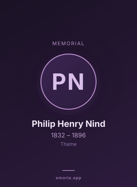 Memorial portrait of Philip Henry Nind
