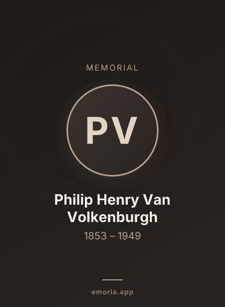 Memorial portrait of Philip Henry Van Volkenburgh