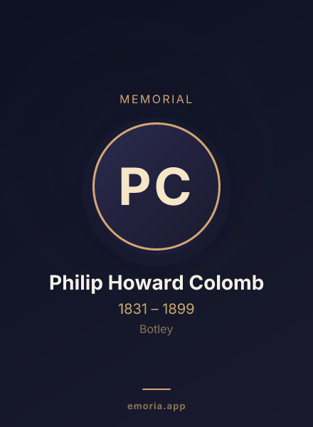 Memorial portrait of Philip Howard Colomb