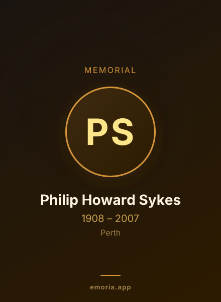 Memorial portrait of Philip Howard Sykes