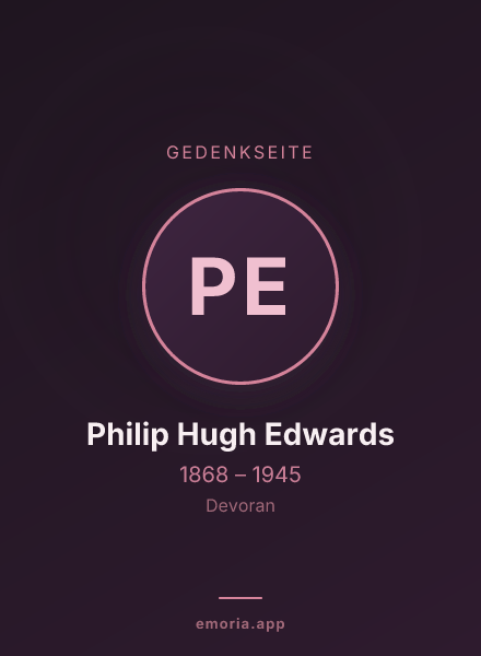 Gedenkportrait von Philip Hugh Edwards