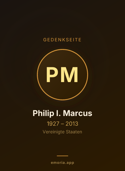Gedenkportrait von Philip I. Marcus