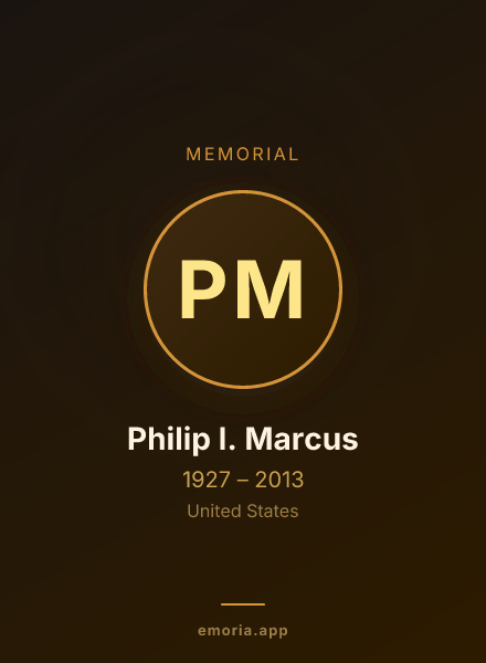 Memorial portrait of Philip I. Marcus