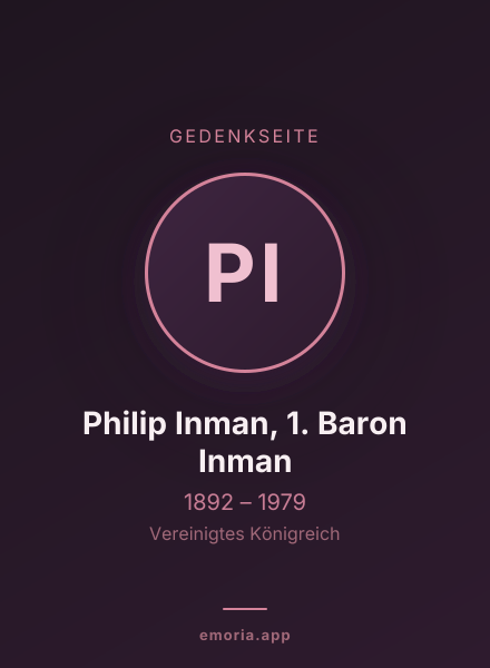 Gedenkportrait von Philip Inman, 1. Baron Inman