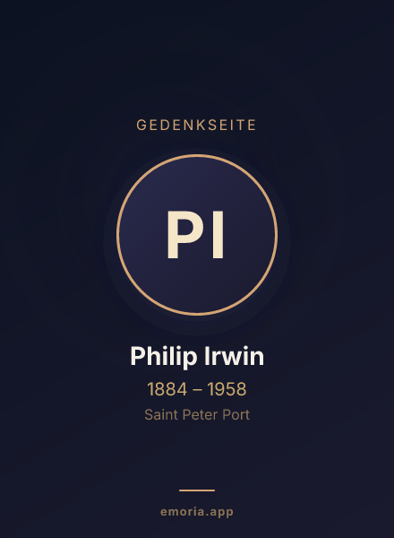 Gedenkportrait von Philip Irwin