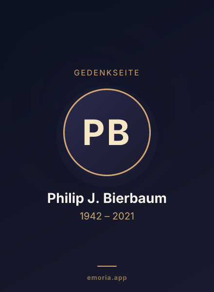 Gedenkportrait von Philip J. Bierbaum