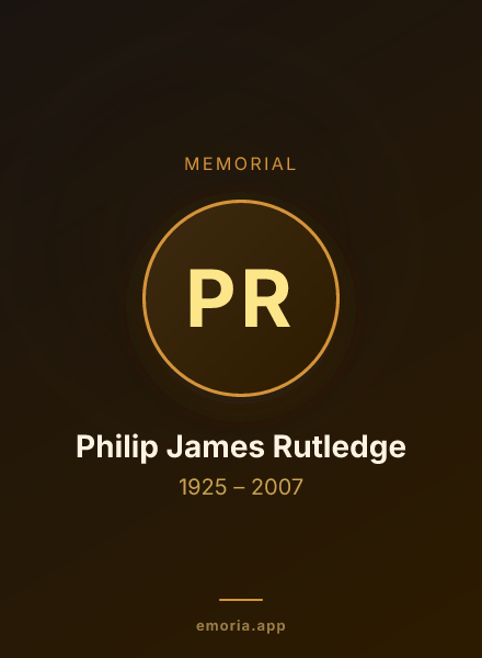 Memorial portrait of Philip James Rutledge