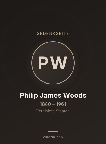 Gedenkportrait von Philip James Woods