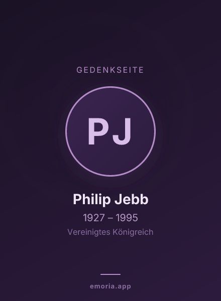 Gedenkportrait von Philip Jebb