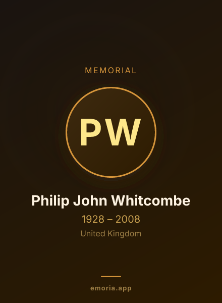 Memorial portrait of Philip John Whitcombe