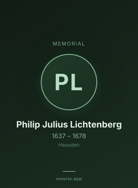 Memorial portrait of Philip Julius Lichtenberg