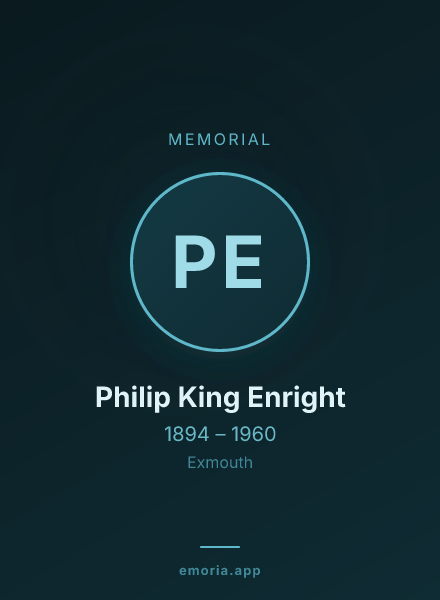 Memorial portrait of Philip King Enright