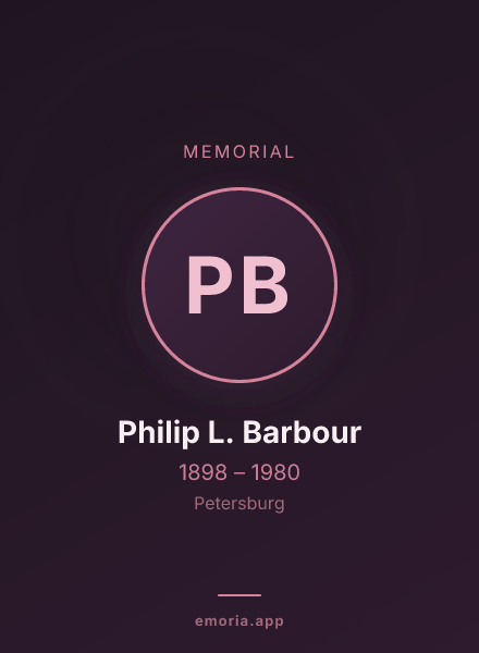 Memorial portrait of Philip L. Barbour