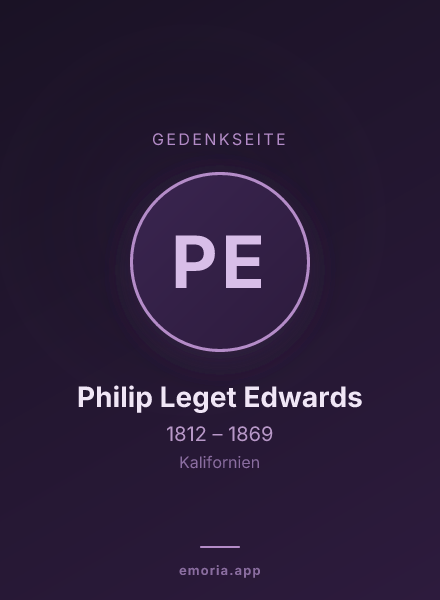 Gedenkportrait von Philip Leget Edwards