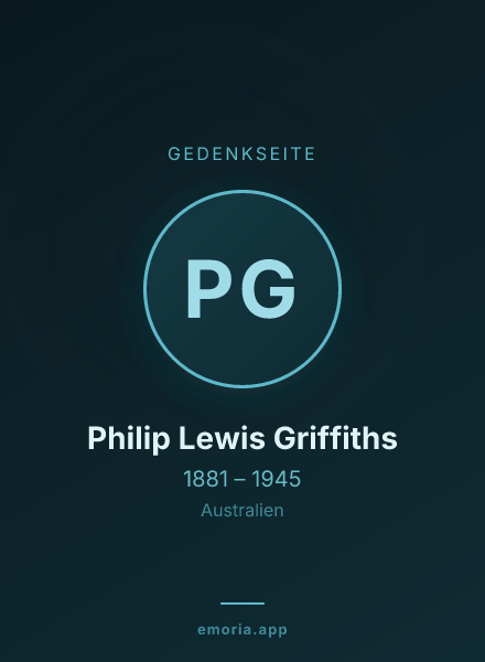 Gedenkportrait von Philip Lewis Griffiths