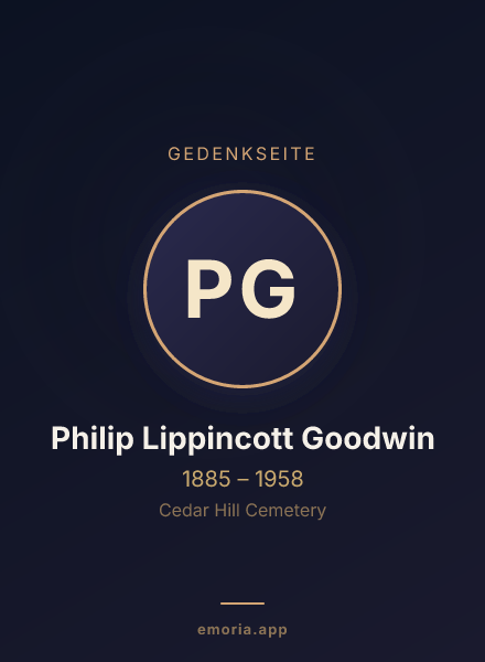 Gedenkportrait von Philip Lippincott Goodwin