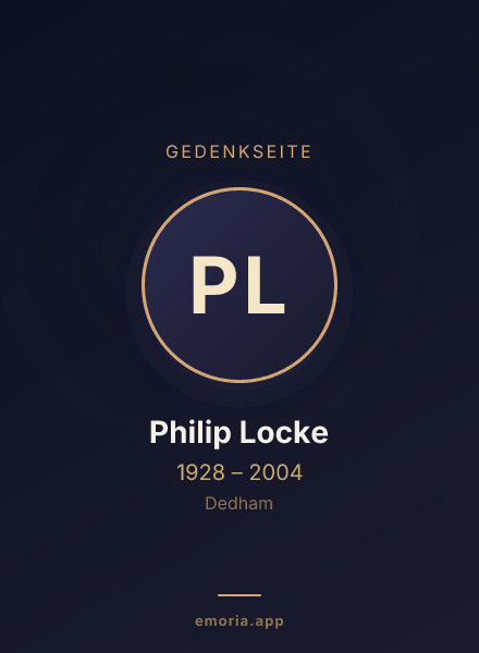 Gedenkportrait von Philip Locke