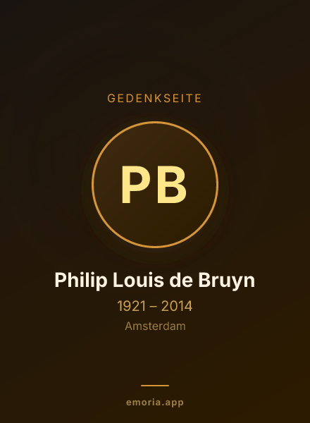 Gedenkportrait von Philip Louis de Bruyn