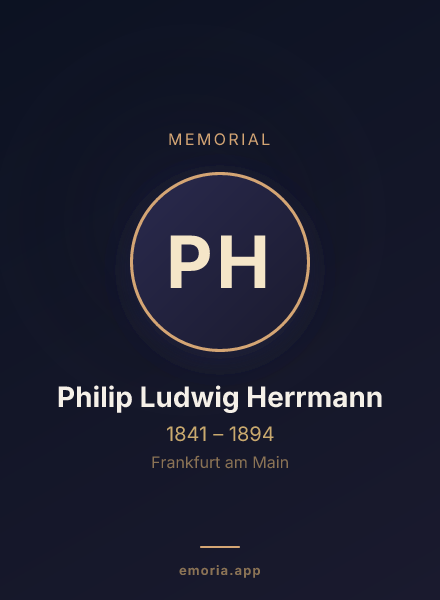 Memorial portrait of Philip Ludwig Herrmann