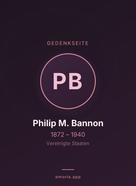 Gedenkportrait von Philip M. Bannon