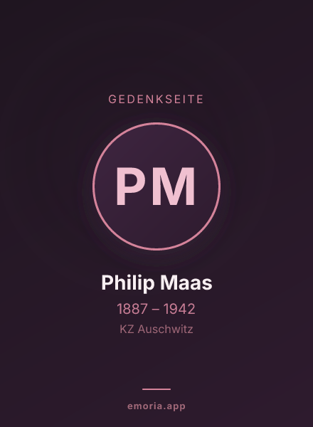 Gedenkportrait von Philip Maas