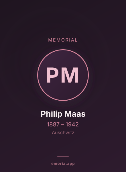 Memorial portrait of Philip Maas