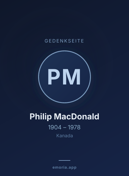 Gedenkportrait von Philip MacDonald